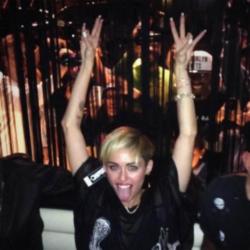 Miley Cyrus parties after SNL