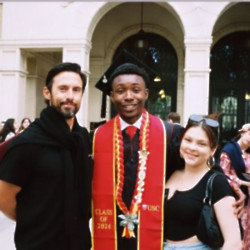 Milo Ventimiglia was a proud fake dad at Niles Fitch's graduation