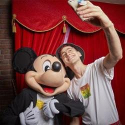 Olly Alexander with Mickey Mouse