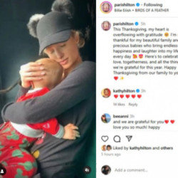 Paris Hilton is 'overflowing with gratitude' this Thanksgiving