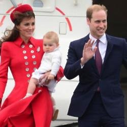 The Duke and Duchess of Cambridge and Prince George