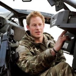 Prince Harry in his Apache helicopter 