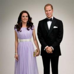 Prince William and Duchess Catherine's wax figures