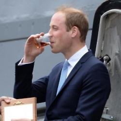 Prince William enjoys a tot of rum