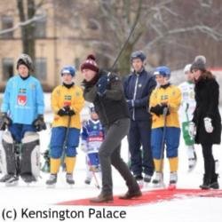 Prince William playing hockey via Kensington Palace Twitter (c)