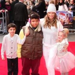 Princess Tiaamii Andre with Katie Price and her brothers Junior (L) and Harvey (R)