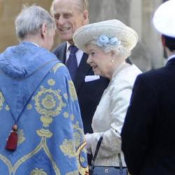 Queen Elizabeth at coronation service