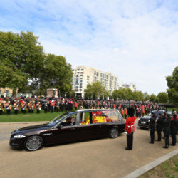 Queen Elizabeth's coffin was taken from London to Windsor after her state funeral.