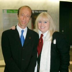 The late Robin Gibb with his wife Dwina