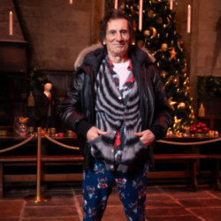 Ronnie Wood stepped out to attend the spectacular 2024 launch of the Hogwarts in the Snow feature at Warner Bros. Studio Tour London - The Making of Harry Potter