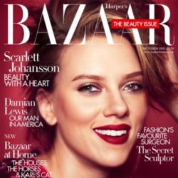 Scarlett Johansson on cover of Harper's Bazaar magazine
