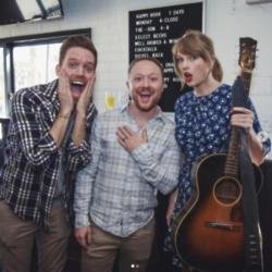 Taylor Swift with Alex Goldschmidt and Ross Girard, via Instagram (c)