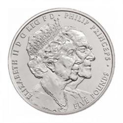 The new commemorative coin marking Queen Elizabeth and Prince Philip's 70th wedding anniversary