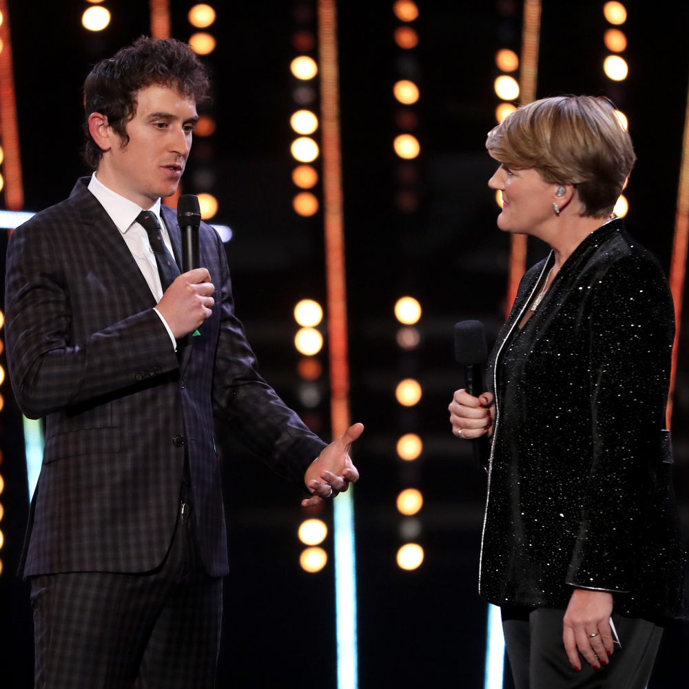 On stage with 2018 Sports Personality of the Year winner Geraint Thomas (David Davies/PA)