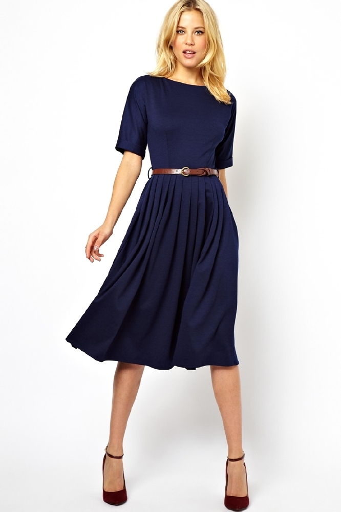 ASOS Midi Dress With Full Skirt And Belt – A Must Have!