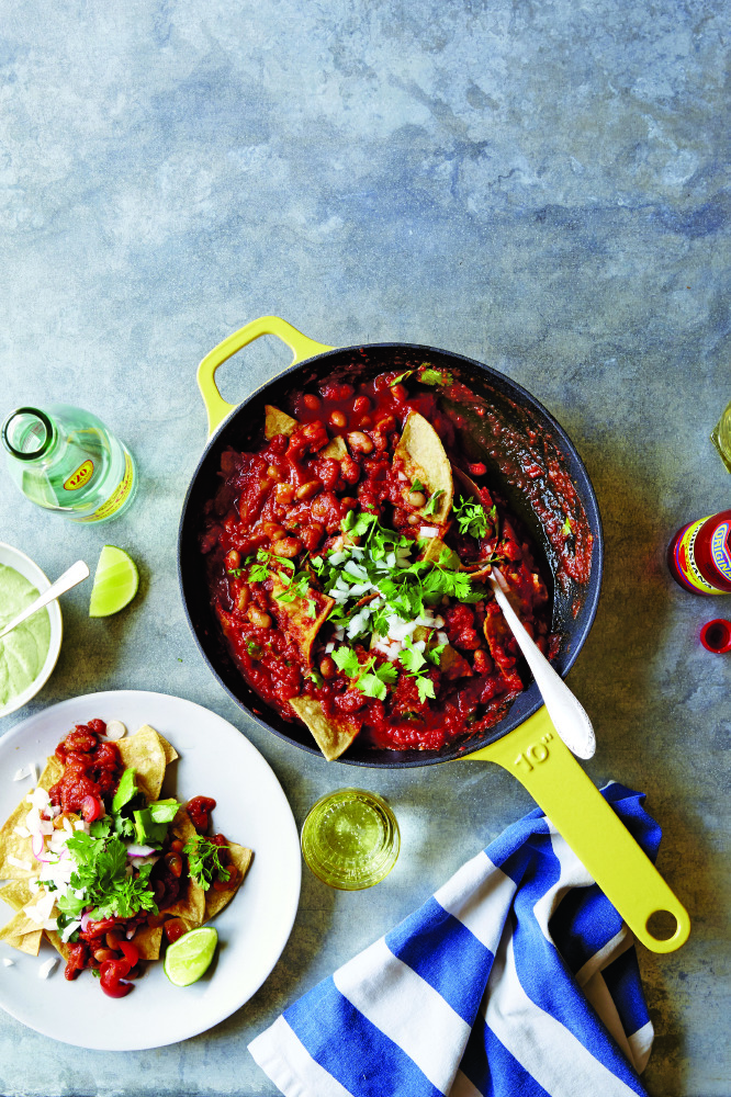 Chilaquiles With Coriander Cream