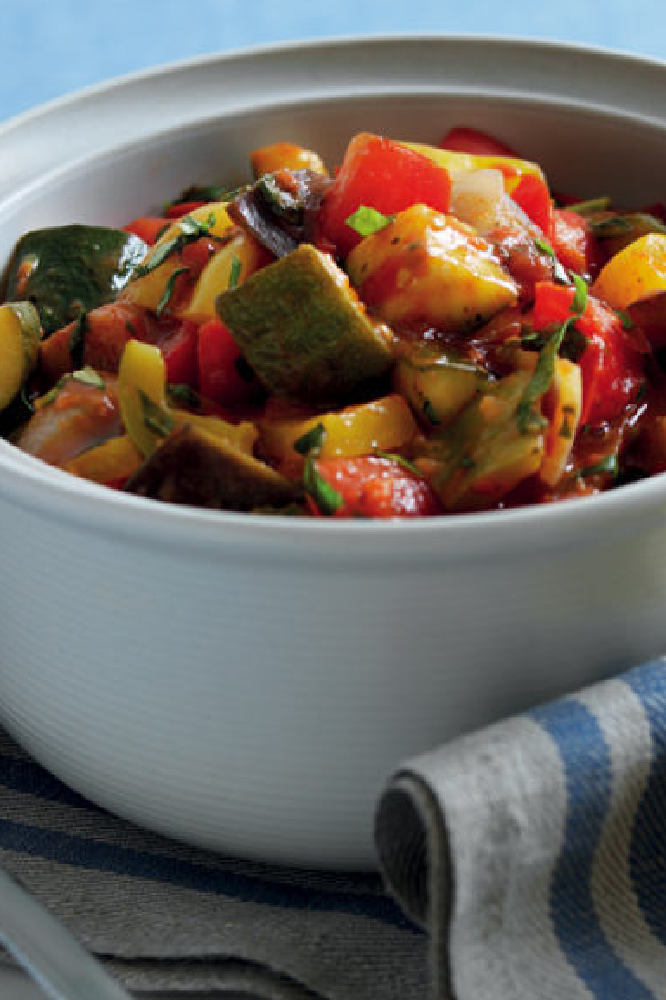 Easy Spring Ratatouille with Garlic Bread