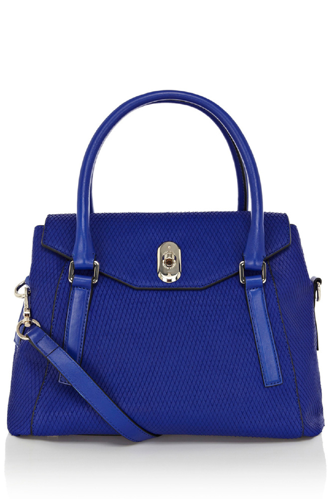 Karen Millen Textured Snake Leather Box Bag - We Want!