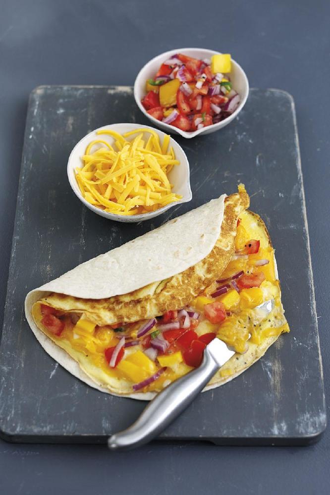 Omelette Salsa Burritos