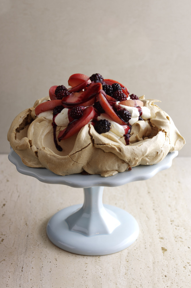 Pink Lady Apple & Blackberry Brown Sugar Pavlova