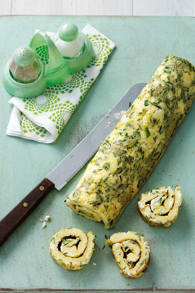 Feta And Herb Rolled Omelette