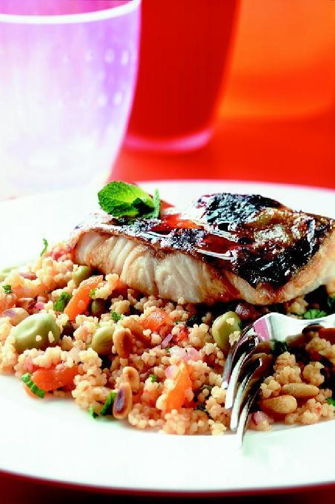 Vegetable Cous Cous with Seared Cod