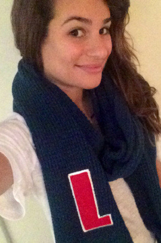 Lea Michele Alphabet scarf