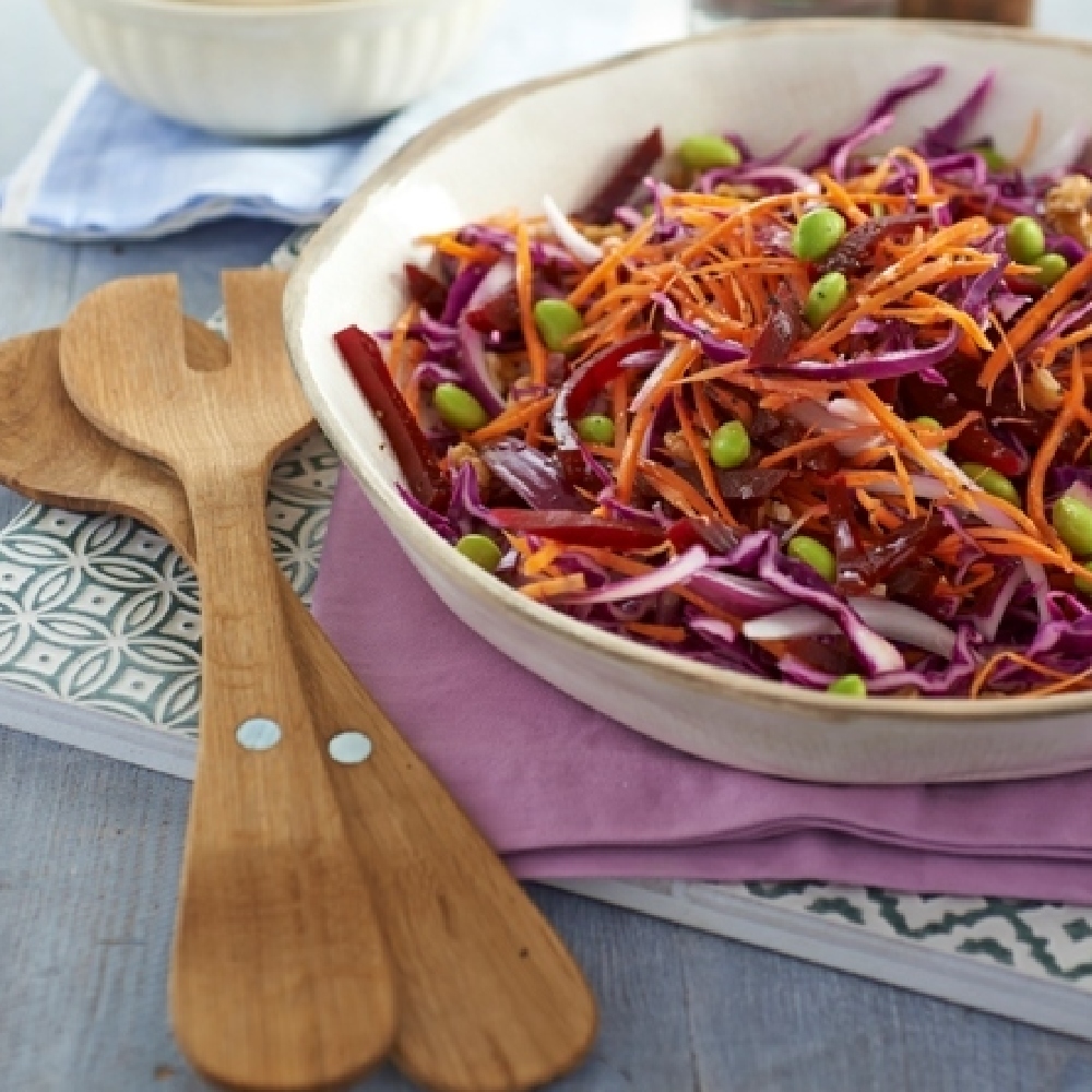 Purple Salad with Beetroot and Soya Beans