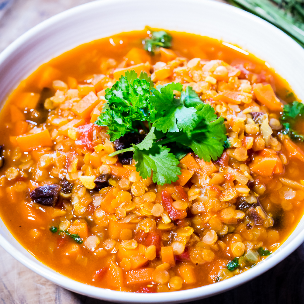 Moroccan Carrot, Lentil and California Prune Soup Recipe