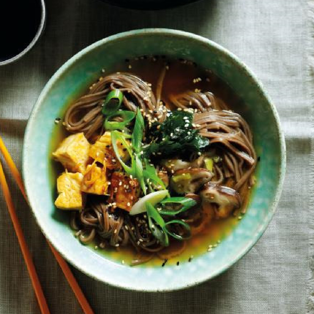 Miso Soba Noodles Soup