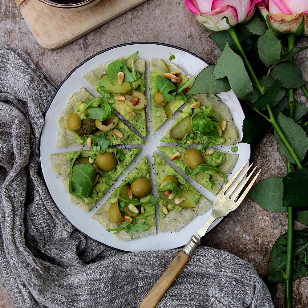 Super Green Avocado Pizza (Vegan & Gluten Free)