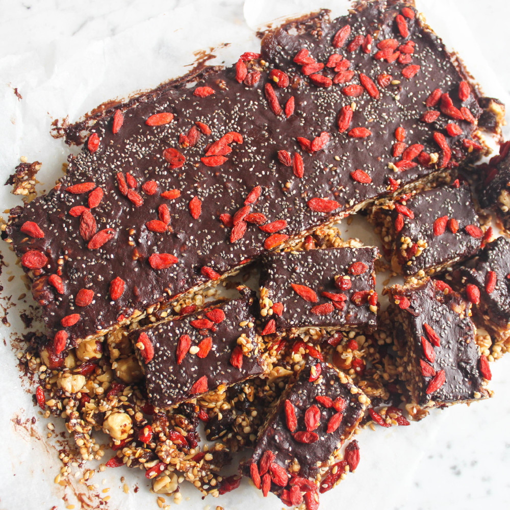 Seedy Quinoa and Cacao Slices