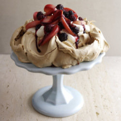 Apple and Blackberry Brown Sugar Pavlova