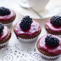 Vegan Blackberry & Chocolate Muffins