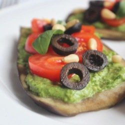 Homemade Pesto & Aubergine ‘Bruschetta’