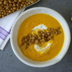 Carrot Soup with Crispy Chickpeas