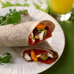 Goats’ Cheese And Roast Vegetable Wrap