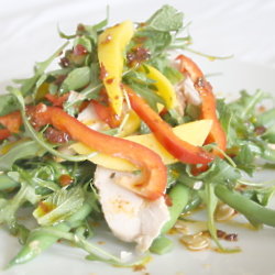 Mango & Chilli Chicken Salad With Garlic & Almond French Beans