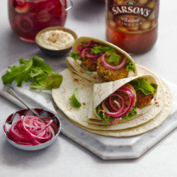 Chilli Bean Bite Wrap With Pickled Red Onion