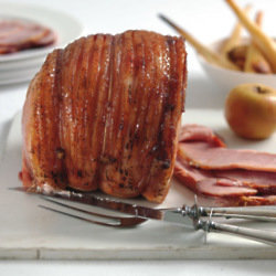 Cider Roasted Gammon With Calvados And Apples