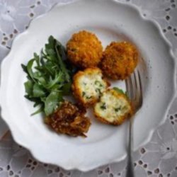 Crispy Shallot and Basil Fritters