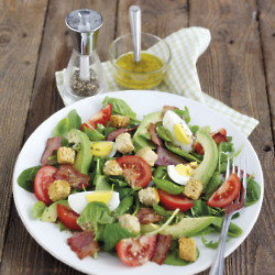 Egg, Avocado and Crispy Bacon Salad