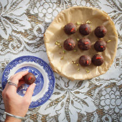 Chocolate and Peanut Festive Bliss Balls