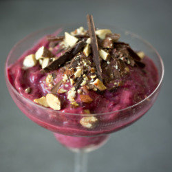 Blackberry, Ginger and Chocolate Fro Yo