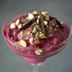 Blackberry, Ginger and Chocolate Fro Yo