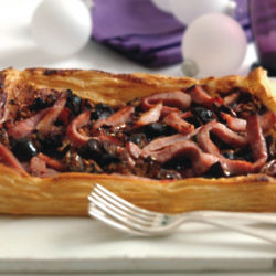 Gammon, Cranberry And Chestnut Tart