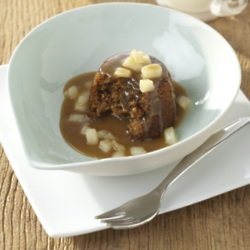 Sticky gingerbread puddings with Toffee Pear Sauce