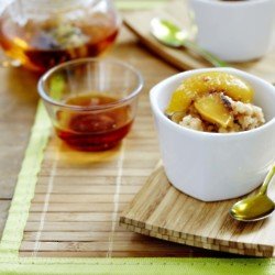 Gluten Free Chai Tea and Nectarine Baked Rice Pudding