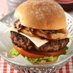 Gourmet Chipotle and Cola Burger with Monterey Jack Cheese