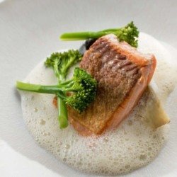 Sea Trout With Scallop Tortellini, Tenderstem® Broccoli And Scallop Velouté